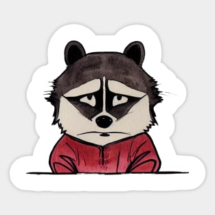 Bored Raccoon Sticker